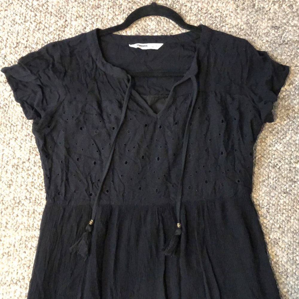 Black Peasant Dress by Sonoma
